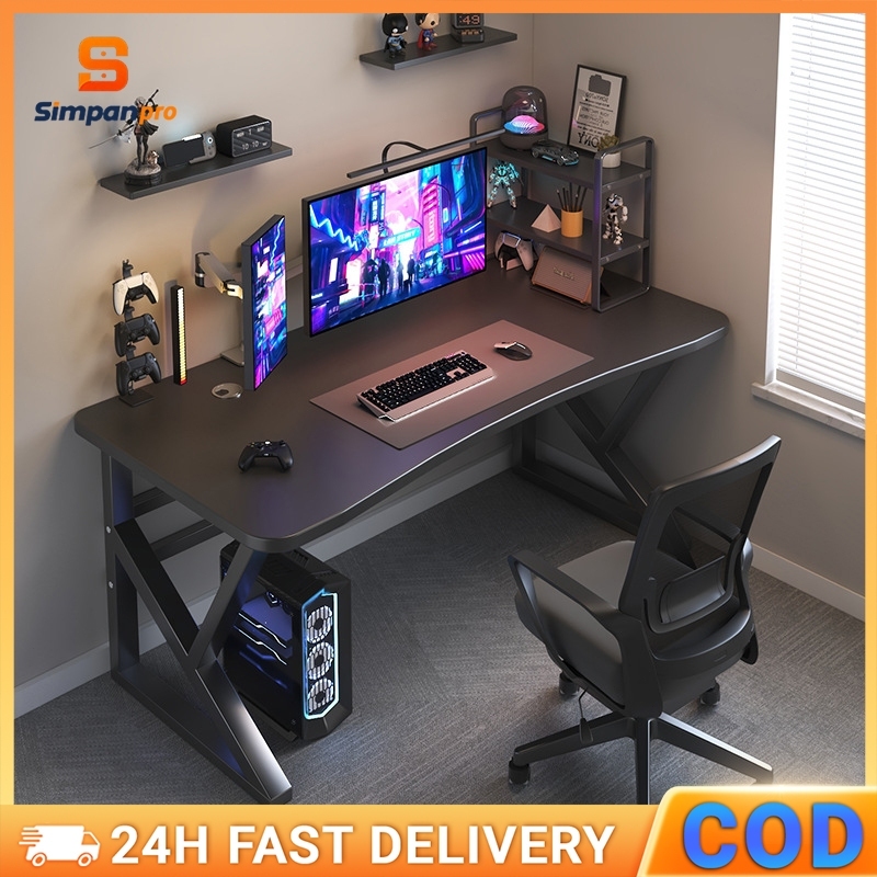 120/140cm Gaming Table Meja Belajar Home Office Table Computer Desk ...