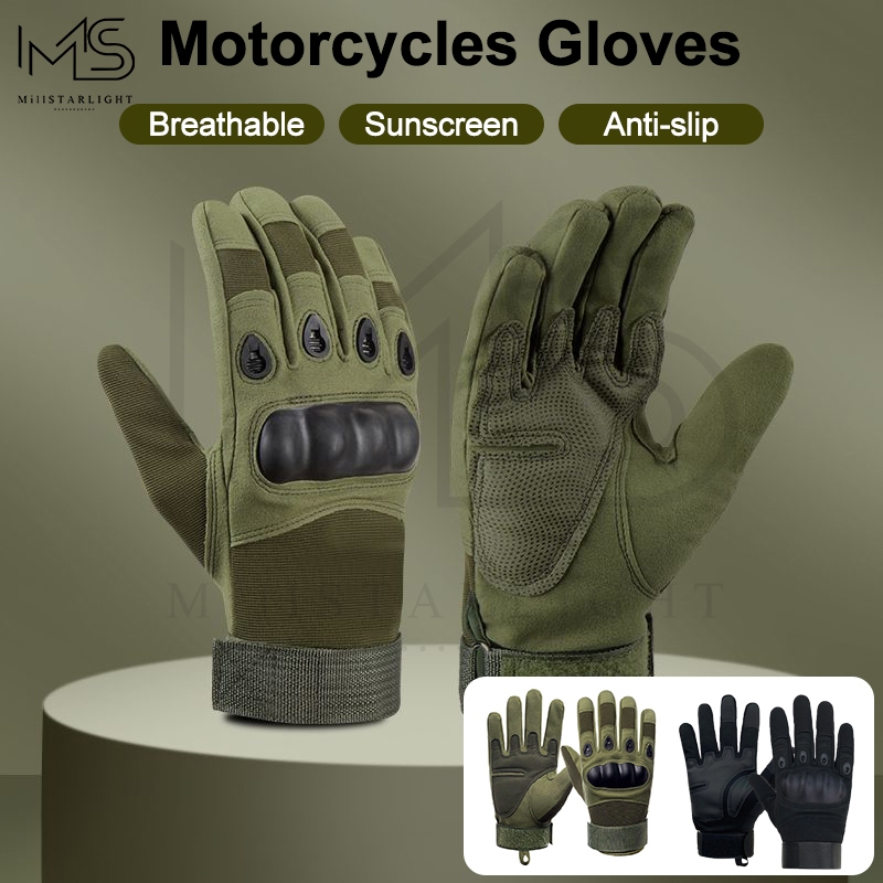 Motorcycle Gloves For Men Outdoor Non-slip Riding Gloves Breathable ...