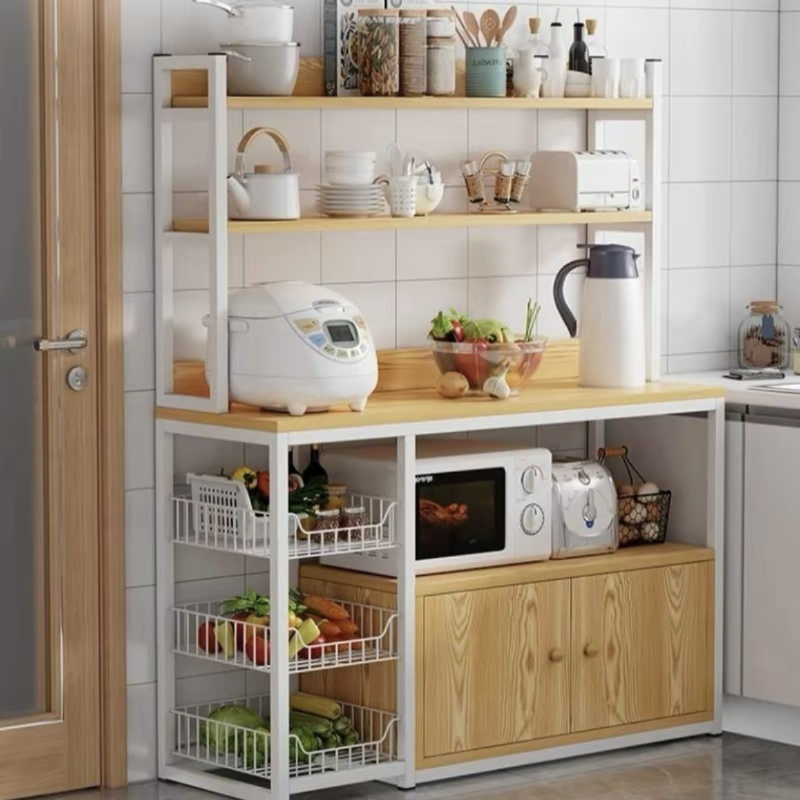Kitchen Storage Rack With Cabinet OrganizerShelf Cupboards ...