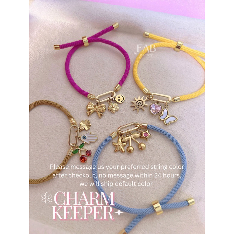 FAB | Charm Keeper Adjustable Friendship Bracelet | Stainless Steel ...
