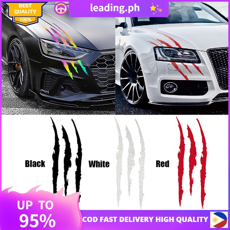 Car Sticker Individuality Scratch Stripe Claw Marks Car Stickers Vinyl ...