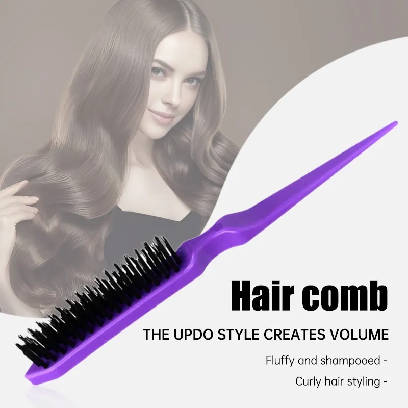 Three Row Comb Curly Hair Fluffy Comb Hairdressing Hair Styling Tail ...