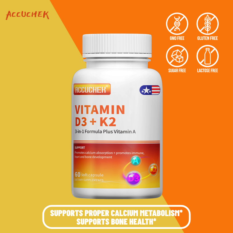 Vitamin K2 (MK7) with D3 Supplement Bone and Heart Health 5000iu ...