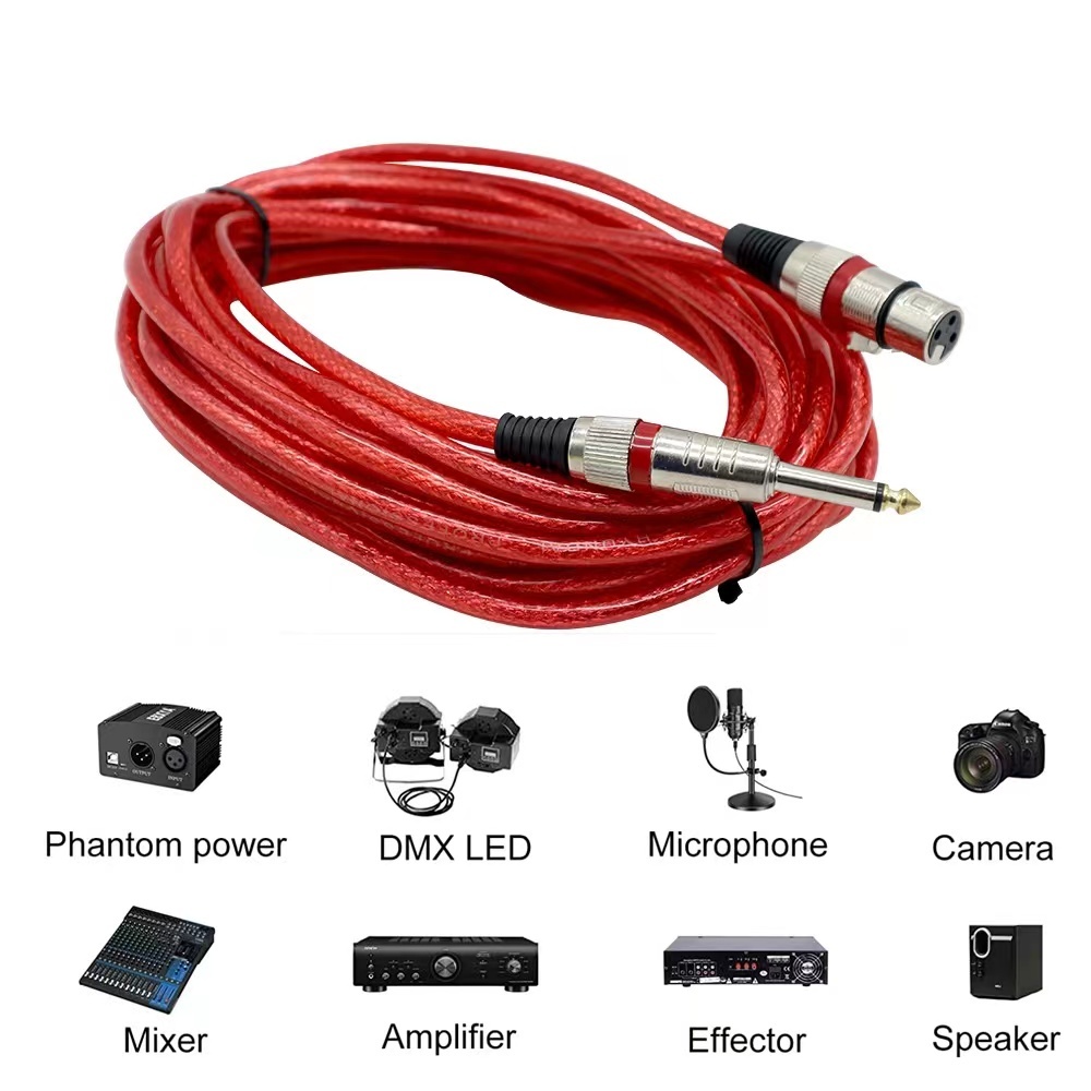 wiwi 10 Meter Colorful Quality Heavy Duty Short Microphone Wire Cable ...