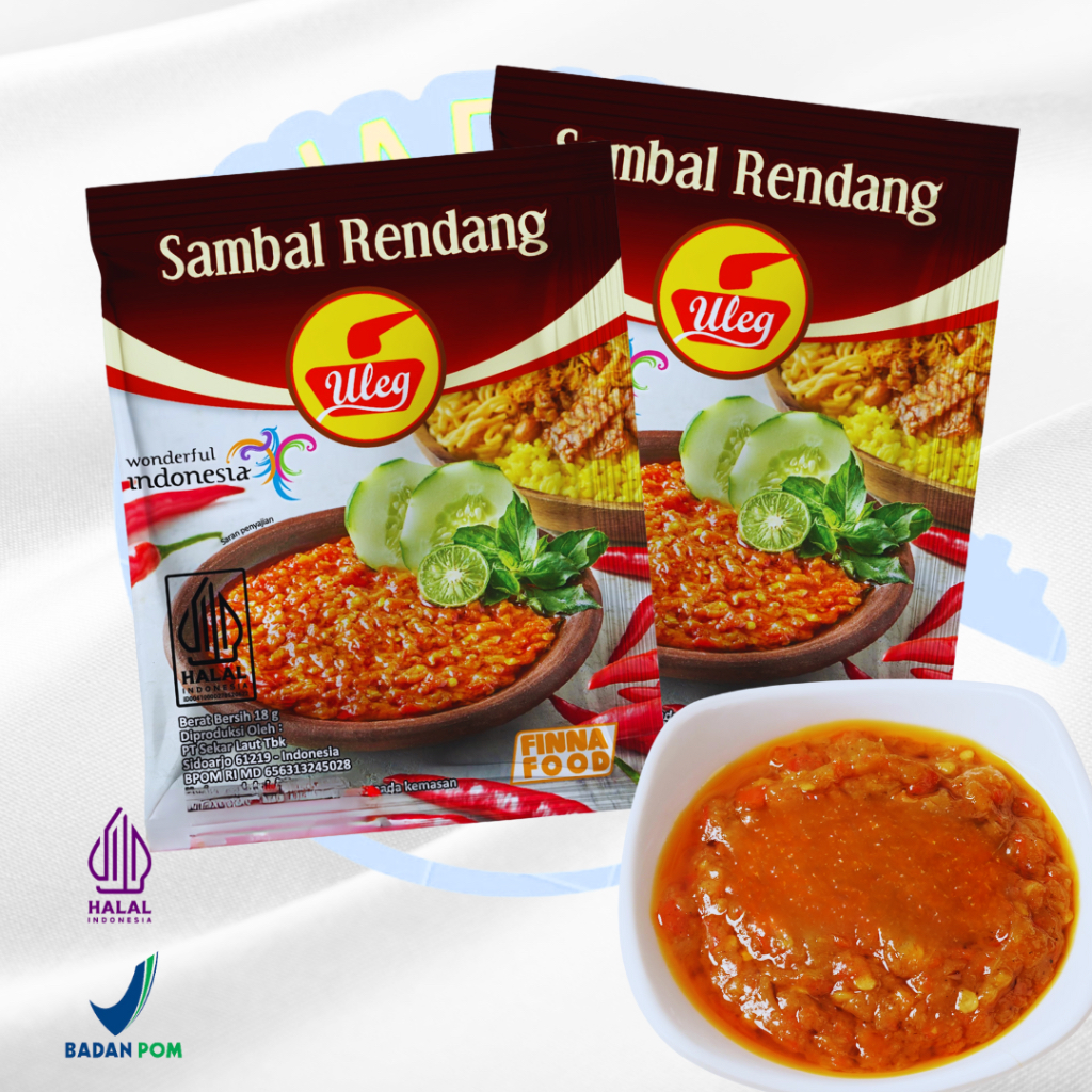 Sambal Finna Uleg Terasi Rendang Authentic Indonesia Hot Chili Spicy ...