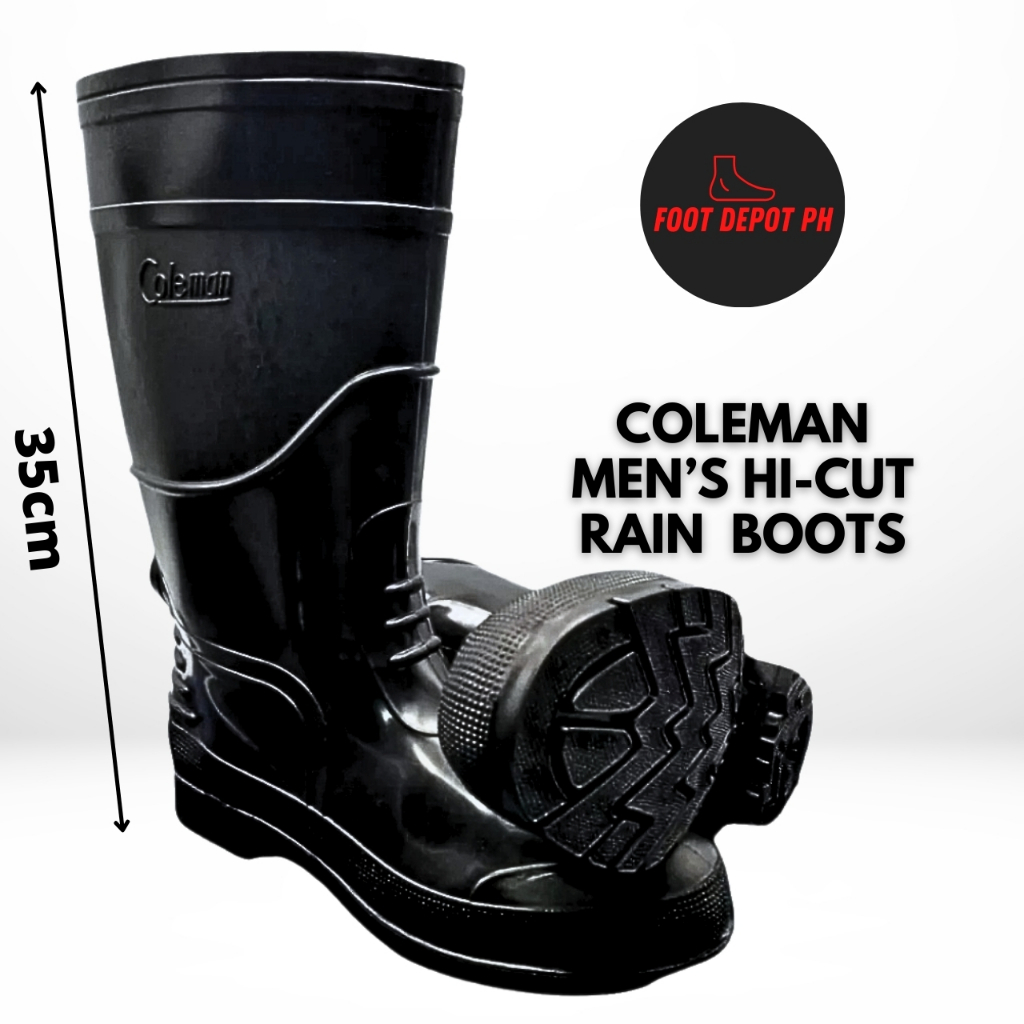 Coleman Rain Boots Mens Hi Cut Mid Cut Heavy Duty PVC Rain Boots Shopee Philippines