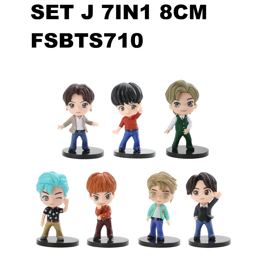 FIGURE SET BTS SET J 7IN1 FSBTS710 (8 CM) | Shopee Philippines