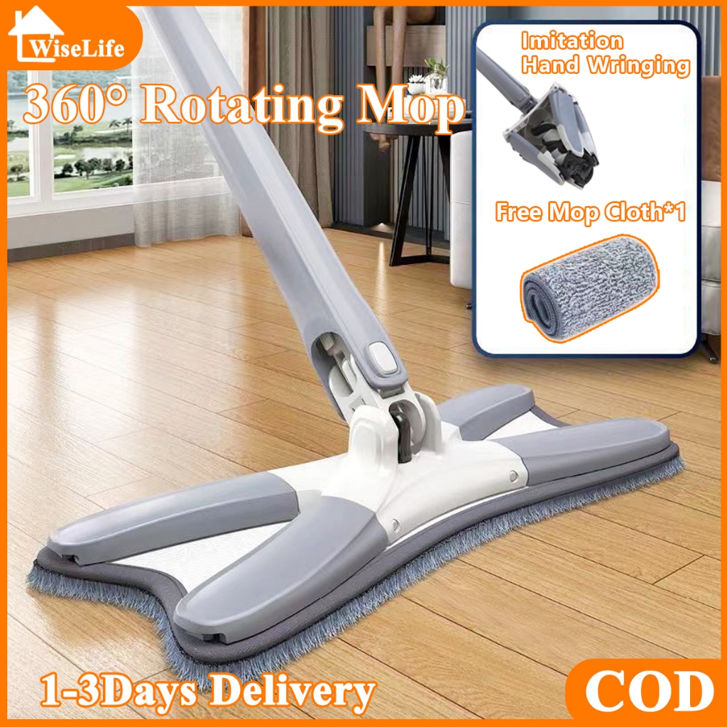 Multi Mop 360° Self Wash Rotating X-Type MOP Hand-Free Floor Wall Glass ...