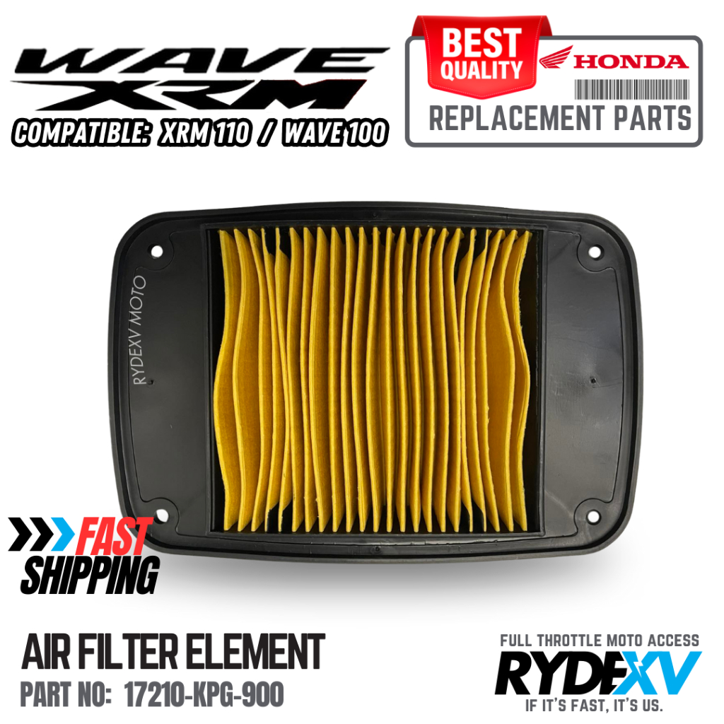 AIR FILTER ELEMENT Honda Xrm 110 / Wave 100 / Wave 110 (17210-KPG-900 ...