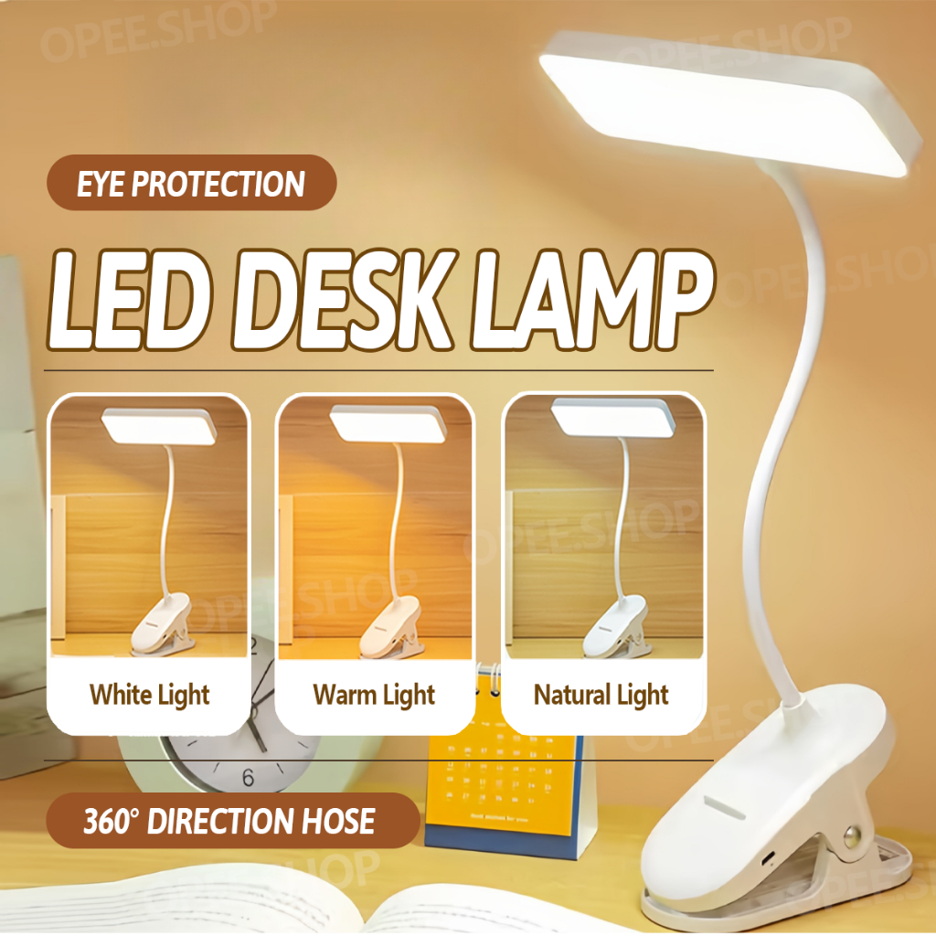 LED Rechargeable Desk Lamp Study Light for Bedroom Flexible Table ...