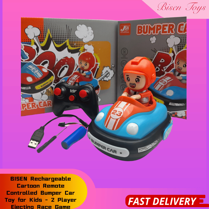 BISEN Rechargeable Cartoon Remote Controlled Bumper Car Toy for Kids ...