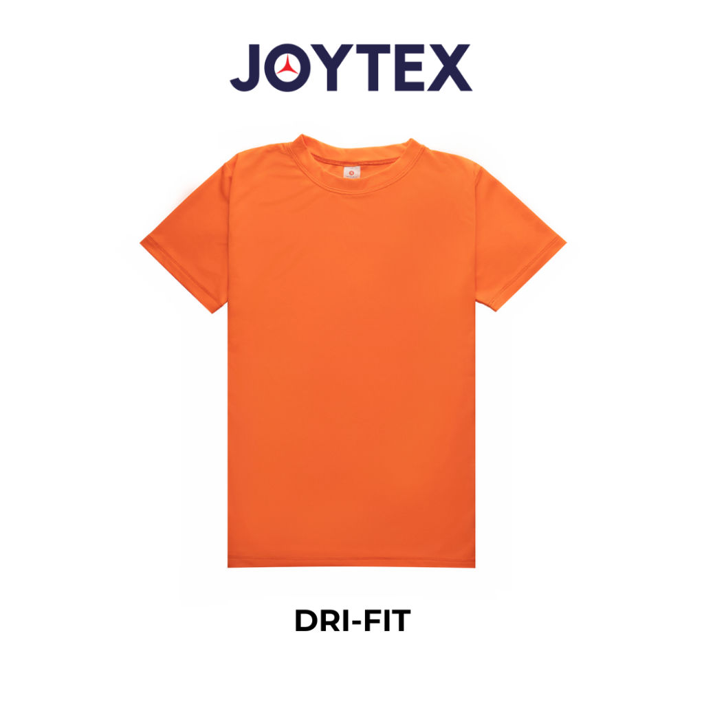JOYTEX Dri-Fit Round Neck Neon Orange Plain Shirt