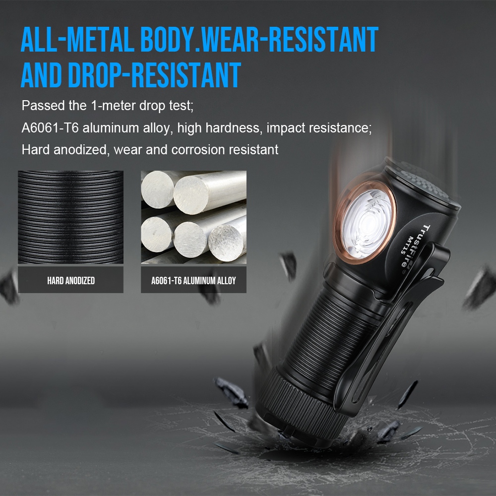 Trustfire MT15 LED super bright Flashlight 1000LM USB rechargeable ...