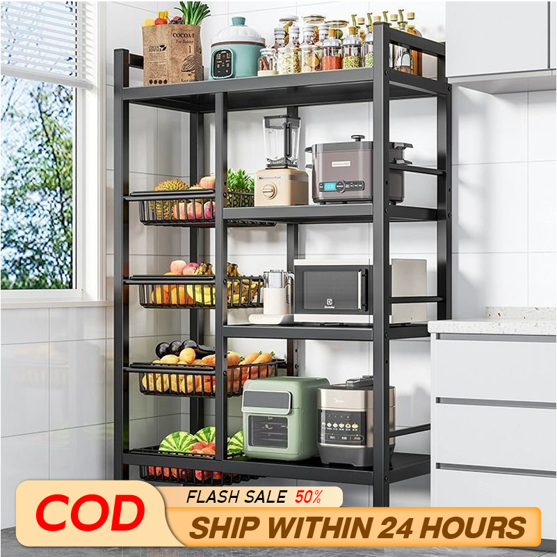 kitchen organizer storage rack Multifunctional Microwave oven rack With ...