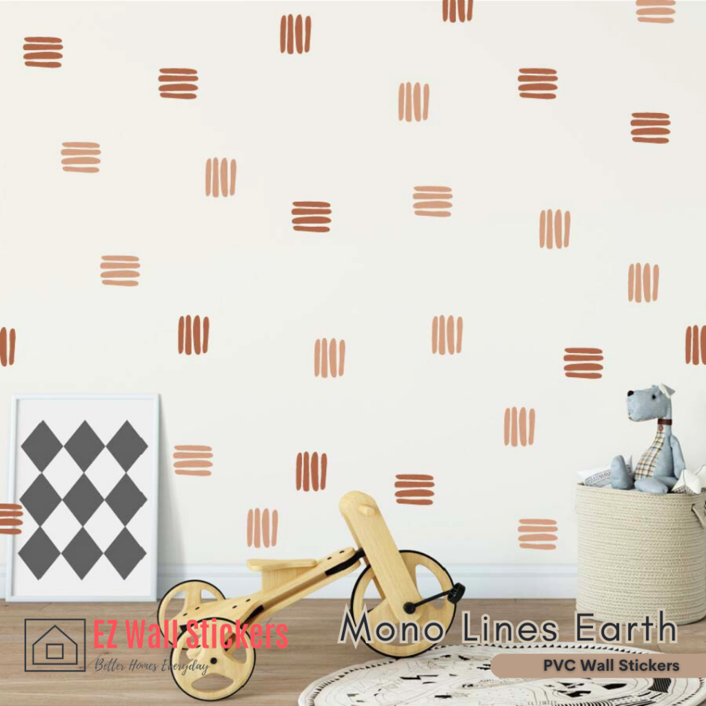 Mono Lines Earth wall sticker wallpaper free combination decoration ...