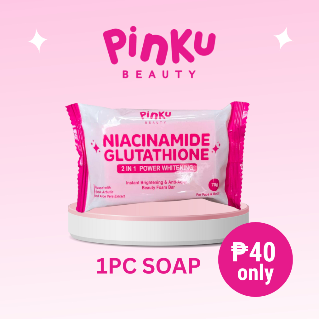 Pinku Beauty Niacinamide Glutathione 2 in 1 Power Whitening Soap 70g ...