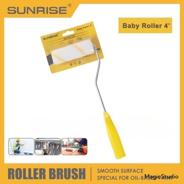 SUNRISE COTTON BABY ROLLER BRUSH WITH HANDLE 4” refill Shopee Philippines
