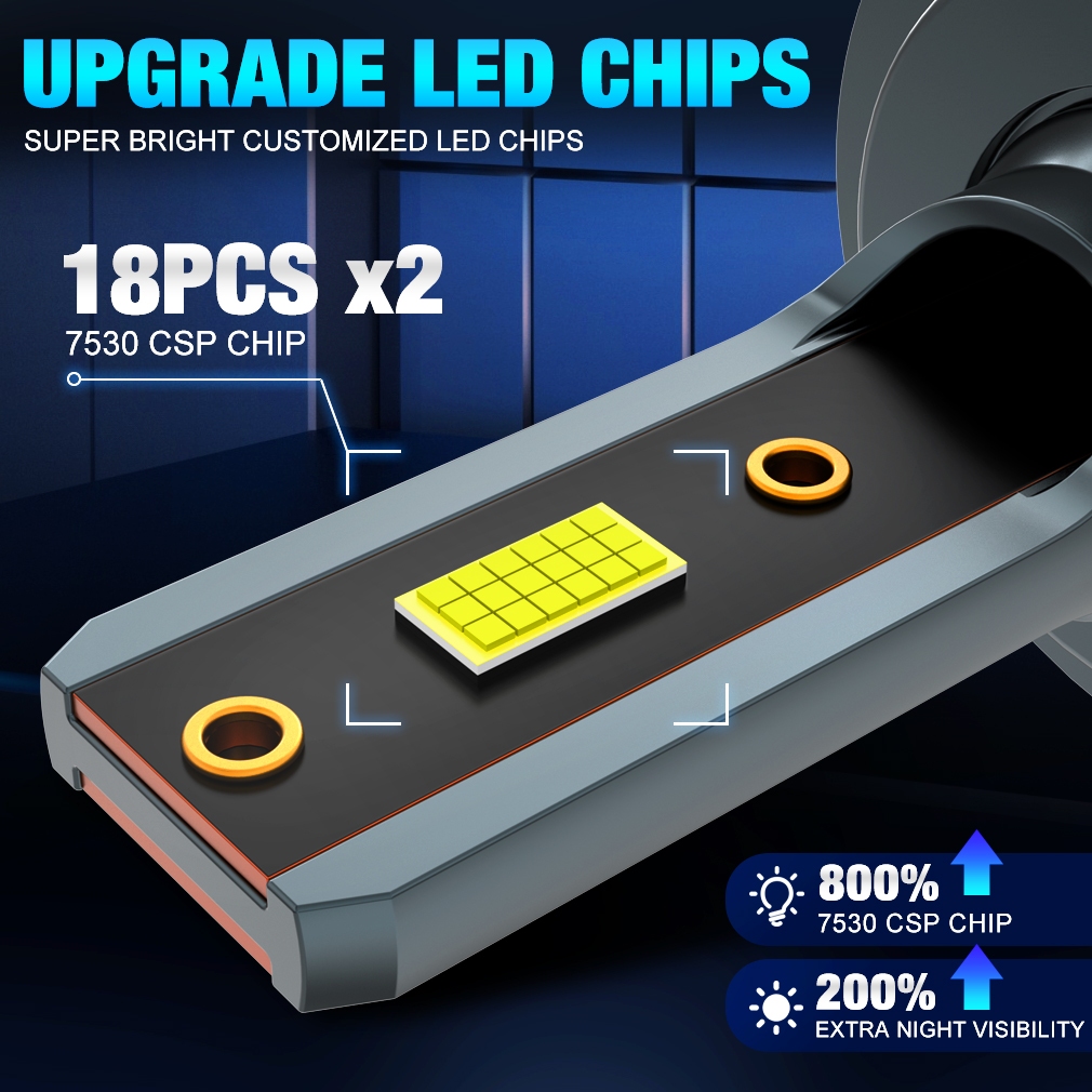 TOAUTO 2PCS 100W 25000LM H4 Led Headlight For Car H7/H11/9005/9012 ...