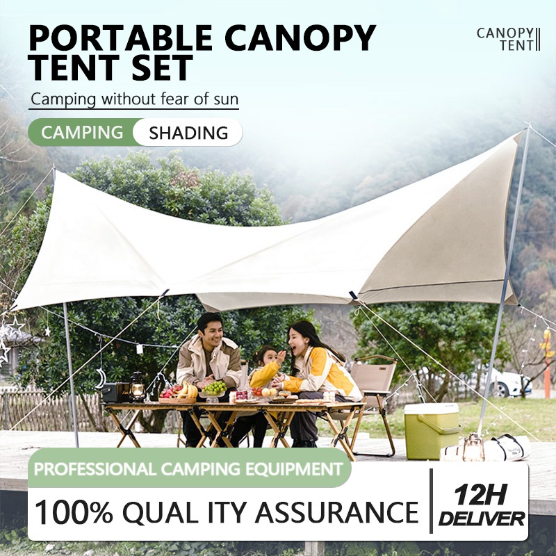Camping tarp Canopy tent set Ultralight Weight Flysheet Awning tent set