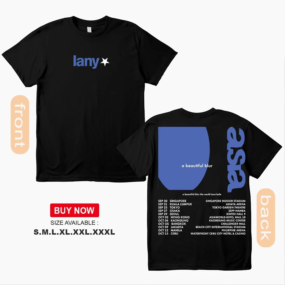 LANY A Beautiful Blur T-Shirt Oversized cotton shirt for men and