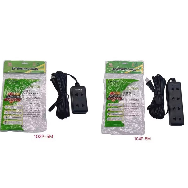 Black power socket wire extension 2-3-4 gang 5 meter wire cord | Shopee ...