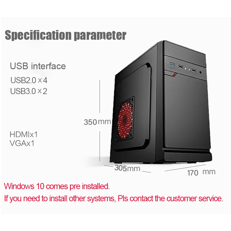 Desktop Computer Set AMD A8 7680 Quad-core A6 7480 A4 6300 with DDR4 ...