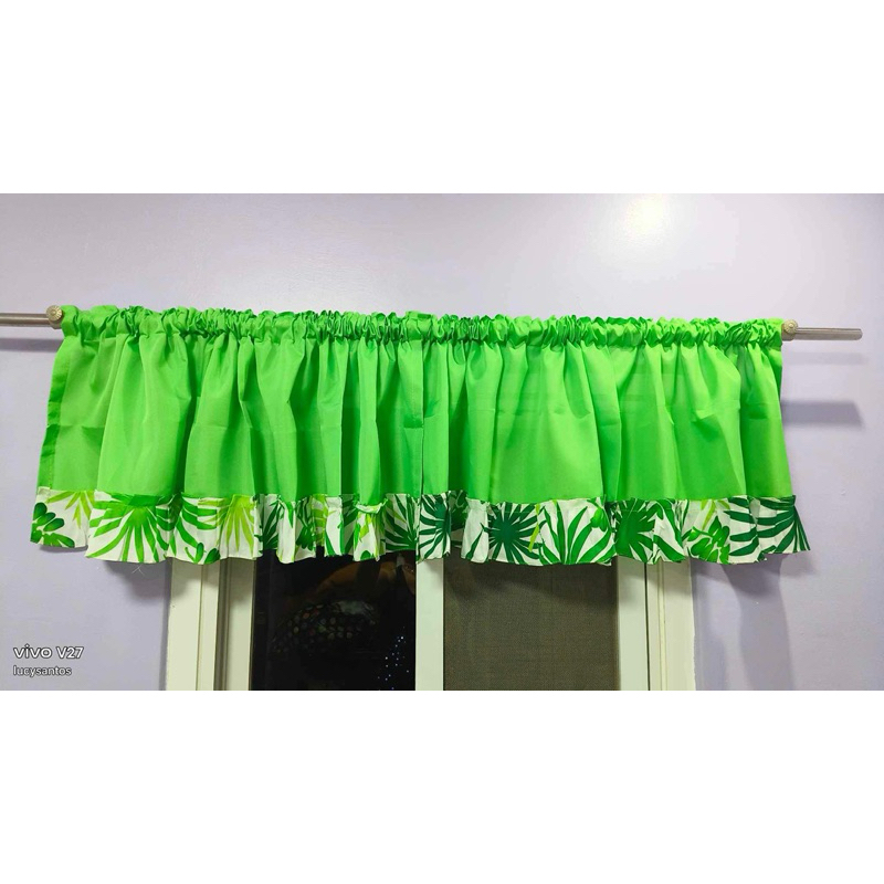 Elegant geena with printed raffles for window door curtains 60x15 ...