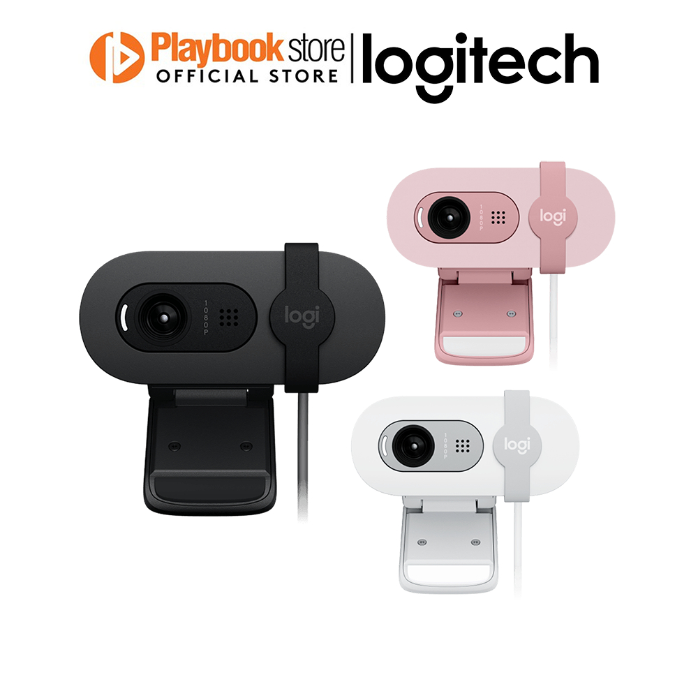 Logitech Brio 100 Full HD 1080p Built-in Mic with Auto-light