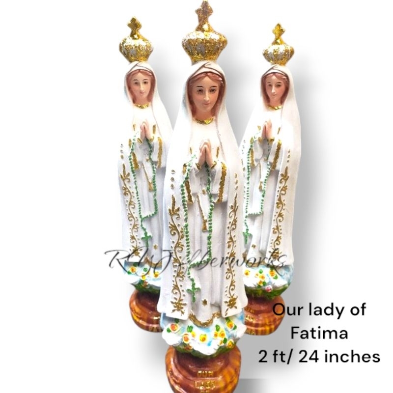 Our Lady of Fatima Statue Fiber (2 ft/24 inches) | Shopee Philippines