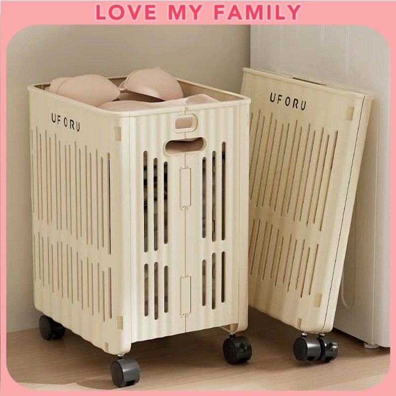Large Capacity Storage Basket Foldable Plastic Laundry Basket with