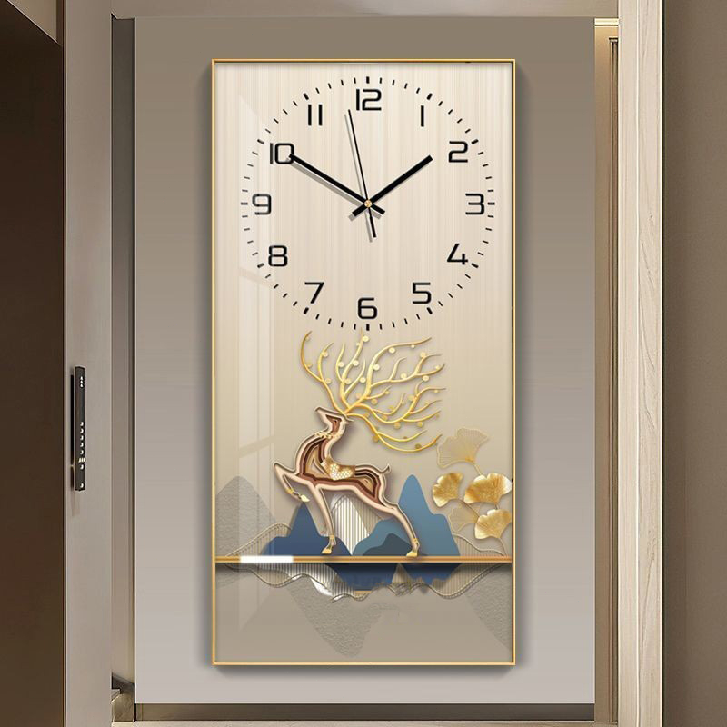 Entrance decoration painting corridor silent clock modern minimalist ...