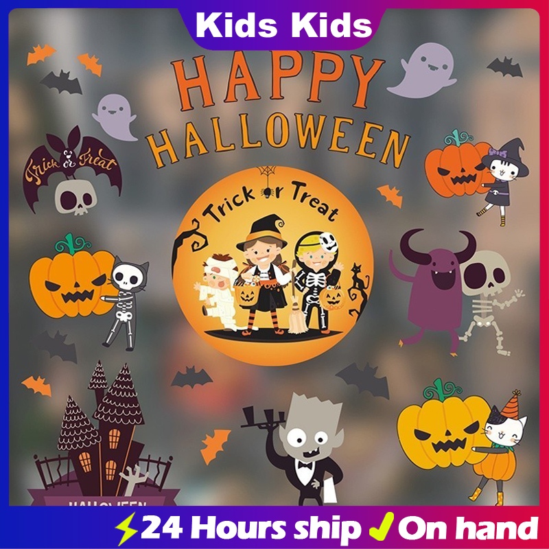 Halloween Stickers Christmas Decoration Merry Christmas Window Wall
