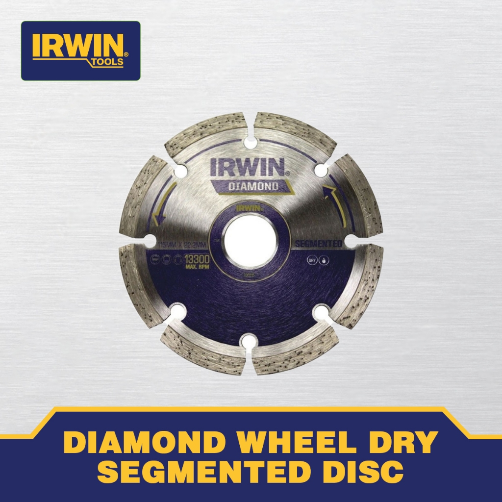 Irwin TDD105 Diamond Wheel Dry Segmented Disc - Power Tools Accessories ...