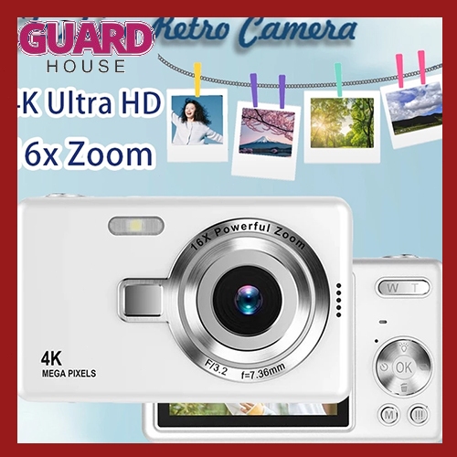 4K Digital Camera Selfie Photography Portable Mini Camera HD 16X Zoom ...