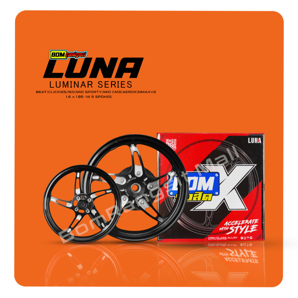 Bom Rangsit BomX Luna Mags CNC x14s 5 Spokes Motorcycle Accessories ...