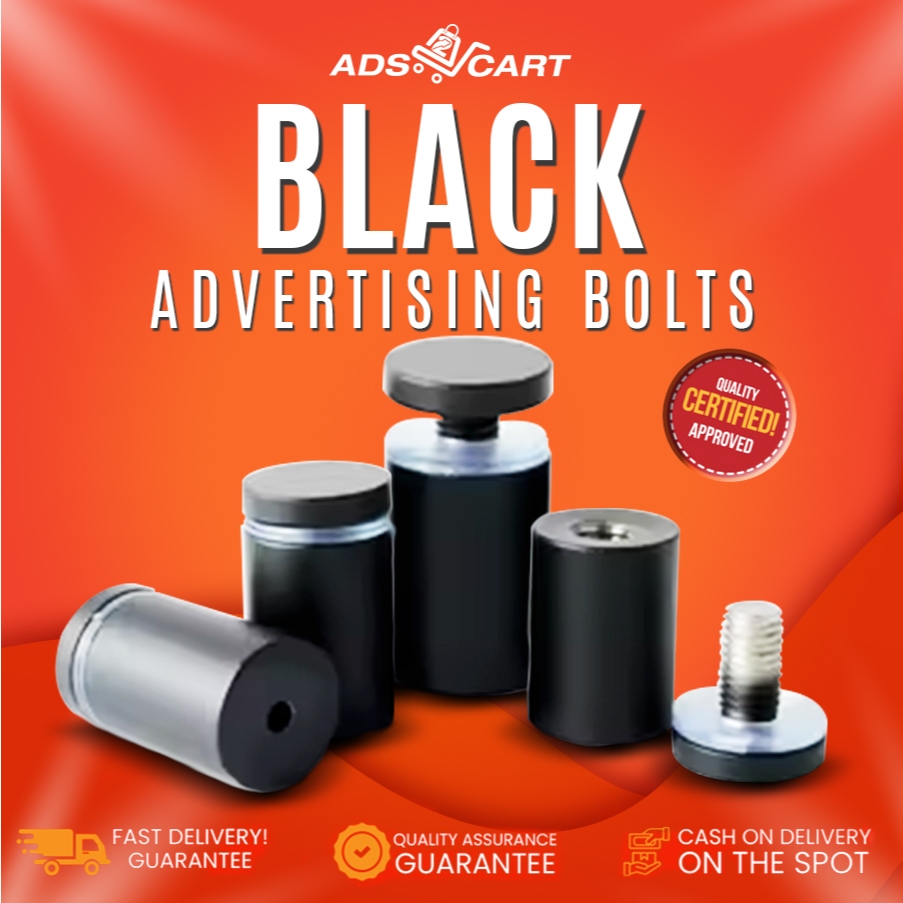 ADS Advertising Black Bolts l Stand Off Acrylic Board l Acrylic for ...