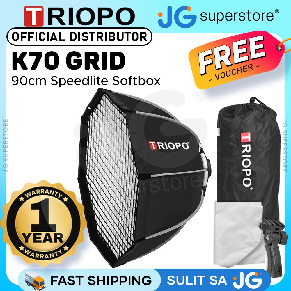 Triopo 90cm Octagon Softbox with Inner and Outer Diffuser and Grid ...