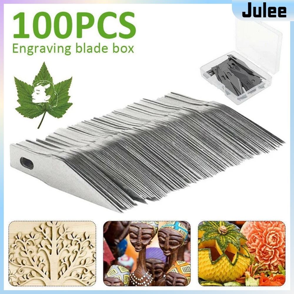 100pcs Craft Blades Precision Knife High Carbon Steel Art Blades ...