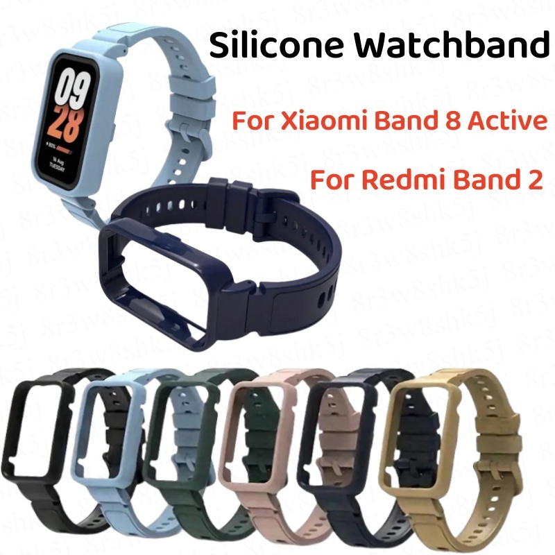 Silicone Strap for Xiaomi Mi Band 8 Active Redmi Smart Band 2
