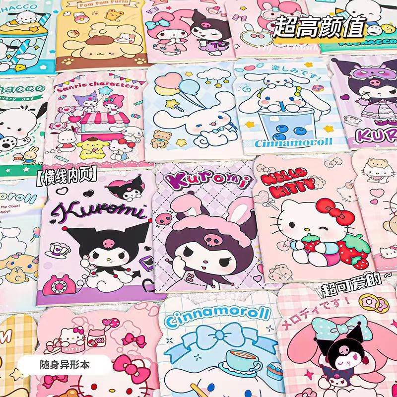 Sanrio Cartoon A6 Mini Notebook Ins Cute Design kuromi ShapedSmall ...