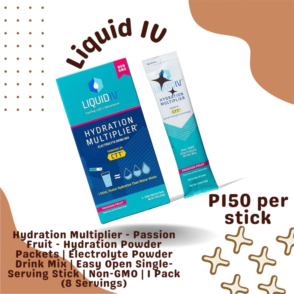 LIQUID IV Passion Fruit Hydration Drink Mix, per stick | Shopee Philippines