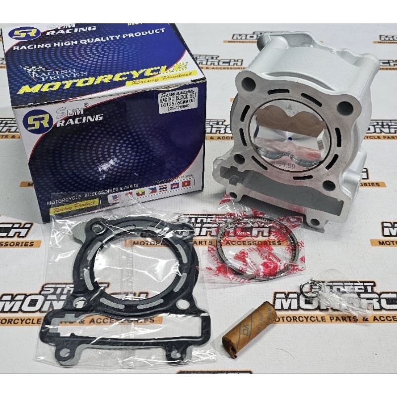 SUM RACING CHROME BORE BLOCK KIT 59 MM / 65 MM FOR YAMAHA SNIPER 135 MX ...