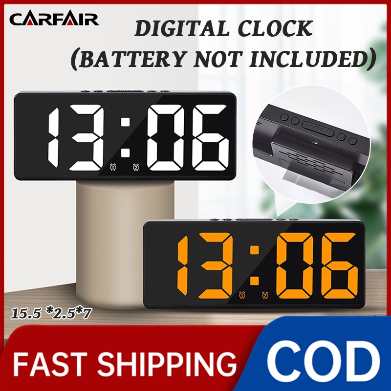 Digital Alarm desk Clock LED Clock with Temperature Electronic Table ...