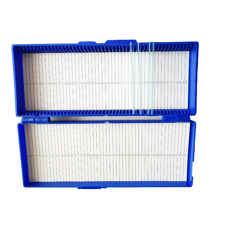 MT- 50-Place Microslide Slide Microscope Box Glass Slides Box, Random ...