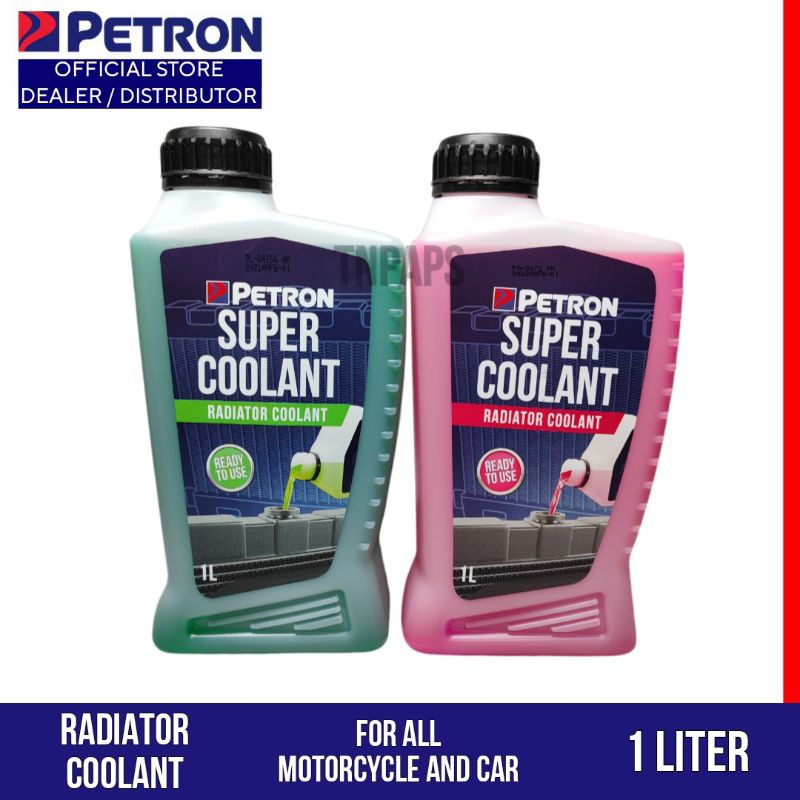 Petron Super Coolant 1L (Green & Pink) Prevent Rust Overheating Ready
