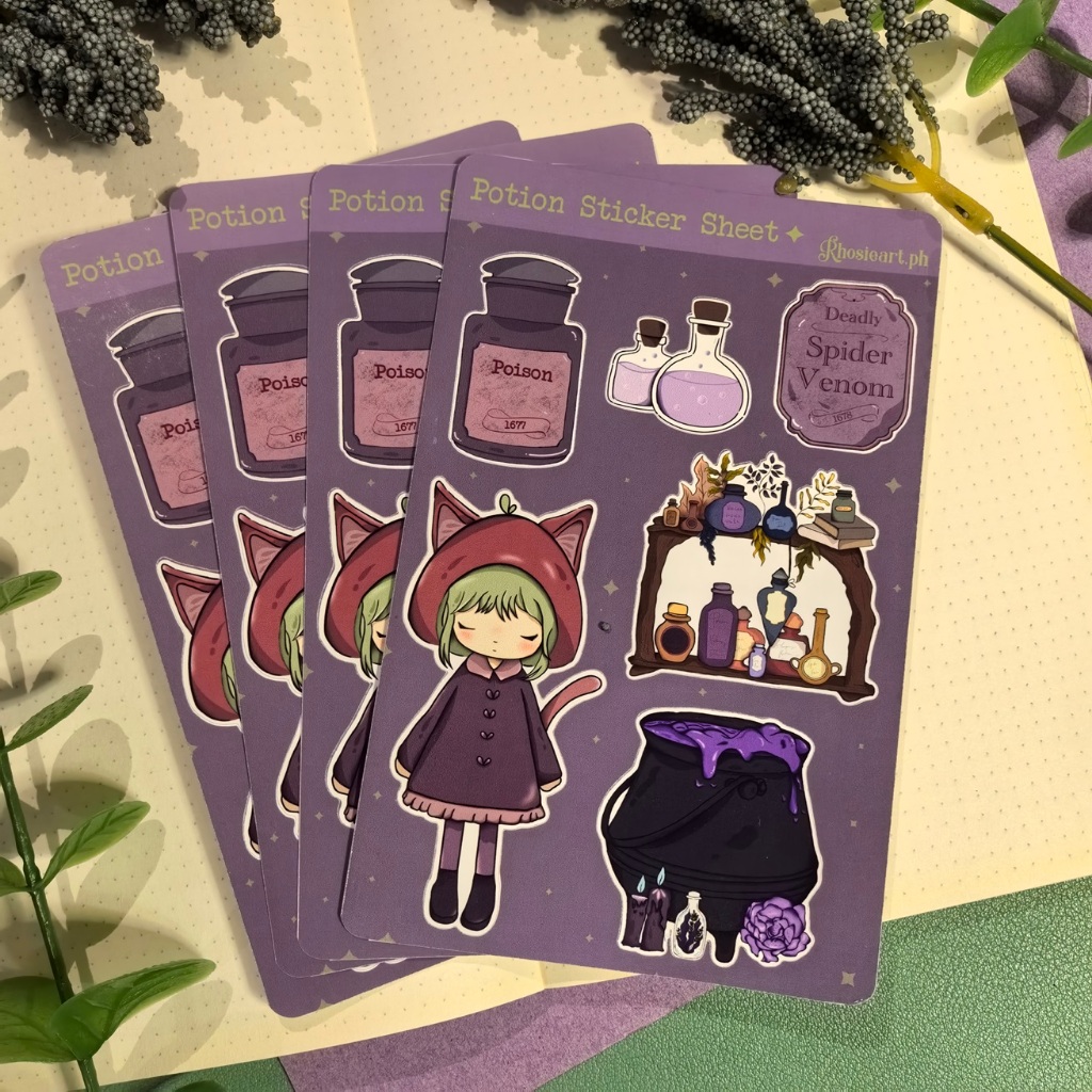 Potion Sticker Sheet (Planner/Journal, Laptop, Notebook) Shopee