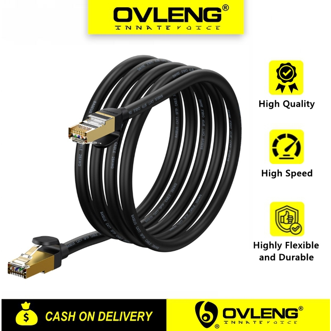 Cat7 10GBPS High Speed and 600MHz Bandwidth LAN Cable w/ Upgraded PVC