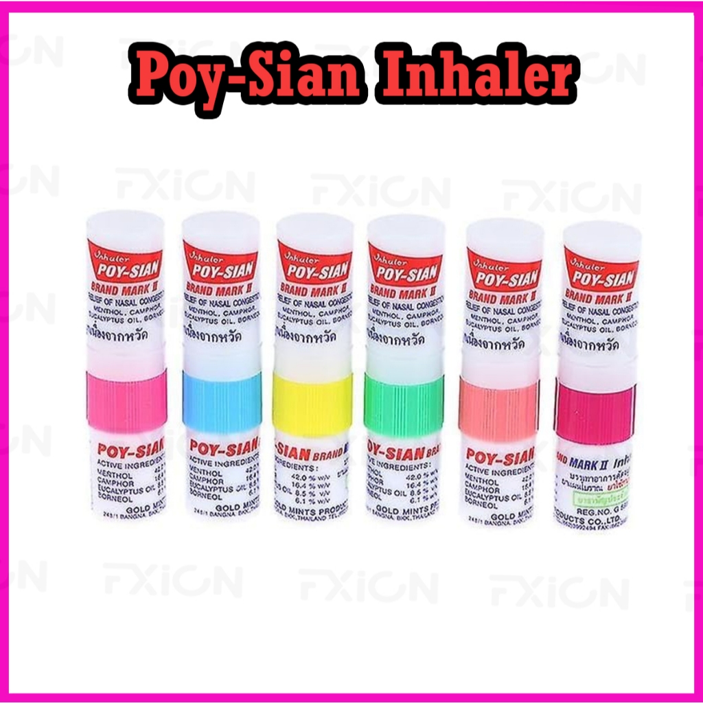 Poysian 2 in1 Inhaler Authentic from Thailand Easy Carry Random Color ...