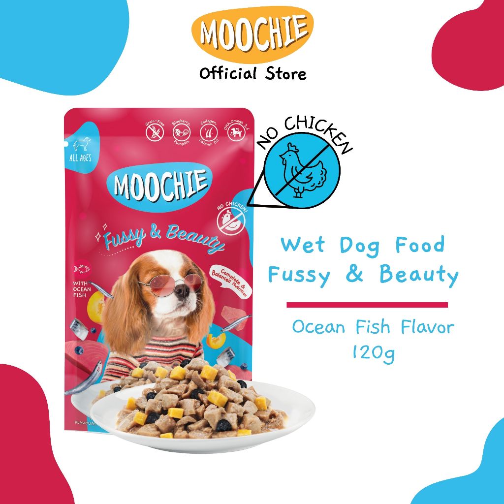 Moochie Dog Food Chunk Ocean Fish Flavor GrainFree, No Chicken