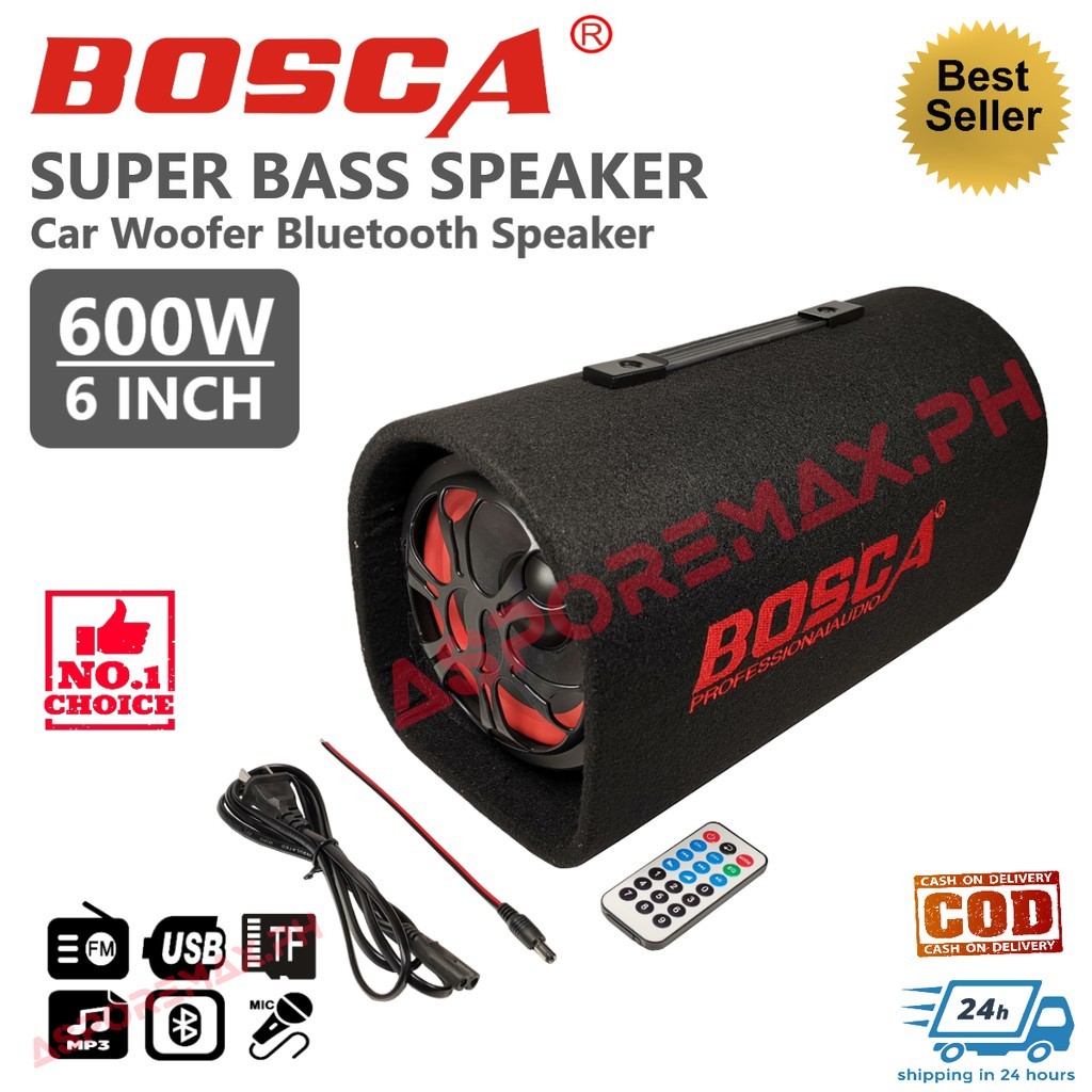 BOSCA CAR SUPER BASS Subwoofer Speaker 6inch LONG size 600W Super Heavy